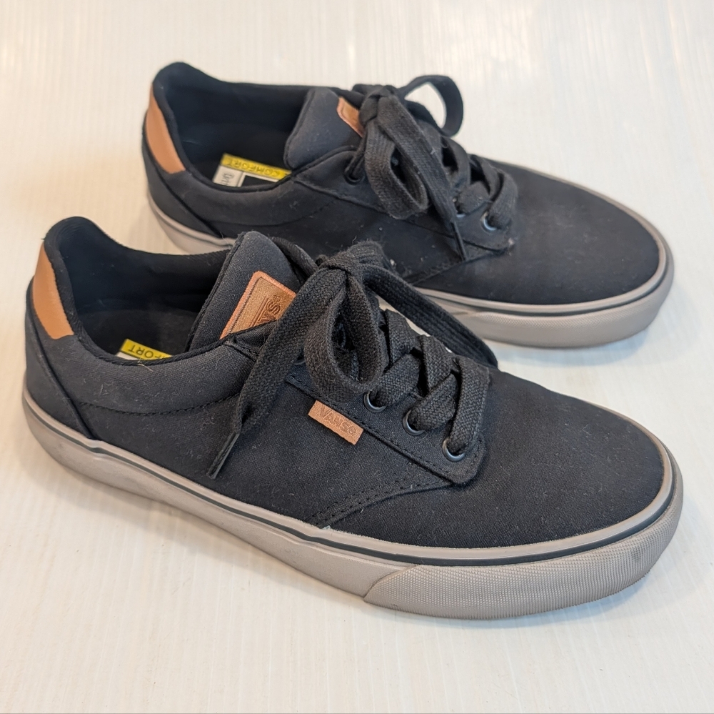VANS Men's Atwood Deluxe Black Canvas Lowtop Sneakers Skate Shoes Size 8 - Picture 9 of 11